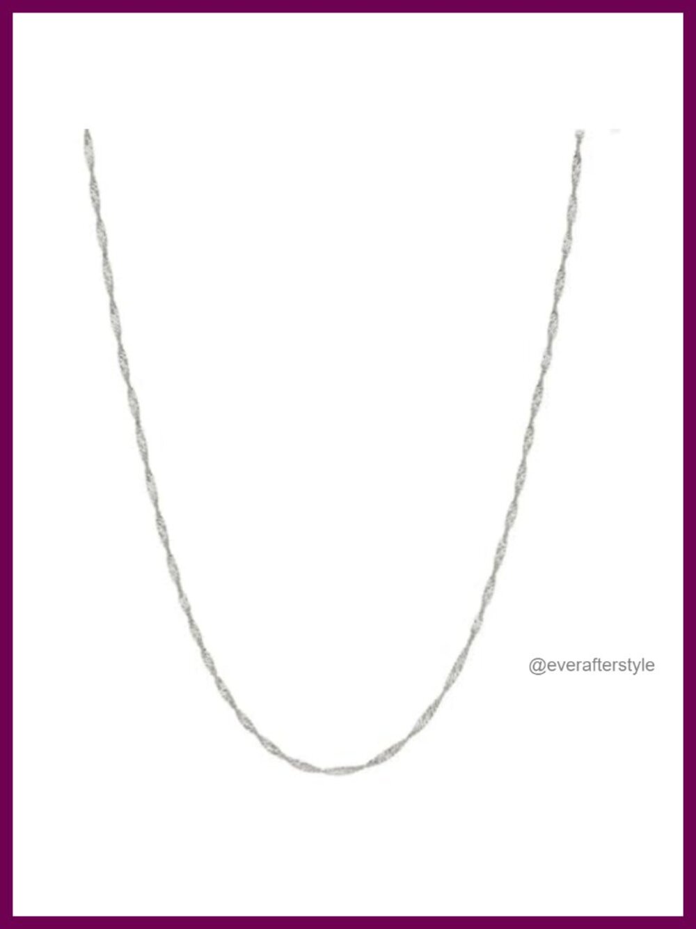 14K Solid Gold Singapore Chain Necklace, Spring Ring Clasp, 18"